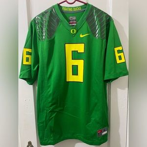 Nike Oregon Fighting Ducks football jersey green #6 mens Medium